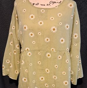 Boho daisy cotton shirt